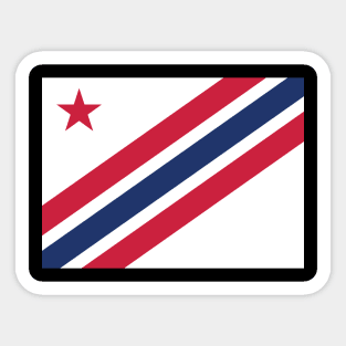 Inspector General flag of the Norwegian coastal artillery Sticker